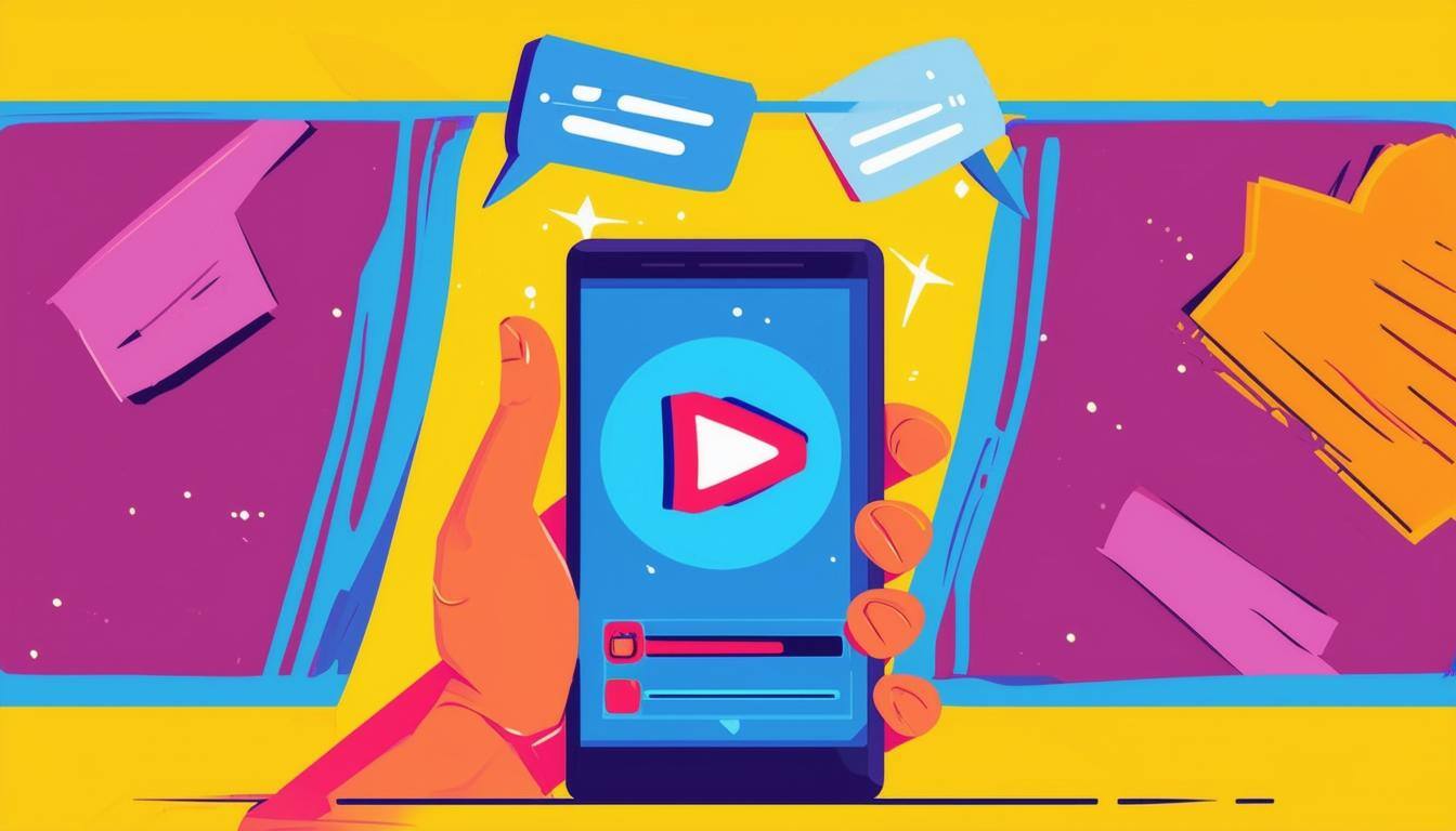 An image of a video playing on a smartphone.